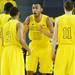 Michigan sophomore Jon Horford attempts to huddle his teammates during the second half at Crisler Center on Tuesday, Feb. 5. Melanie Maxwell I AnnArbor.com